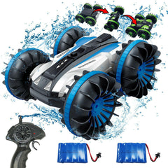 VOLANTEXRC All Terrain Amphibious Waterproof RC Monster Truck Stunt Car （blue） - EXHOBBY