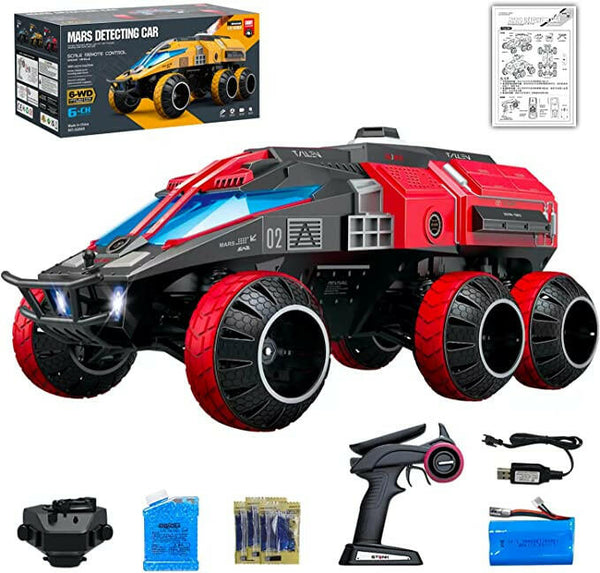 RACENT RC Crawler 1:12 Sale 6X6 2.4GHZ 15kmh Off Road All Terrain Monster Trucks with Colorful Led Lights (Red) EXHOBBY Dealer.