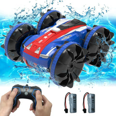 VOLANTEXRC All Terrain Amphibious Waterproof RC Monster Truck Stunt Car (Blue) - EXHOBBY