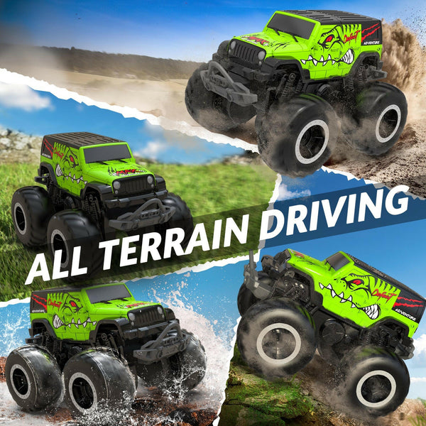 STEMTRON Amphibious Remote Control Car 1:20 All Terrain Off-Road Waterproof RC Monster Truck(Green) EXHOBBY Dealer.