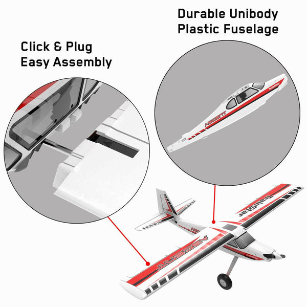 ASCENT 1400MM 4 Channel RC Airplane with Over-Grade Power System and Plasitc Fuselage (747-8) PNP.