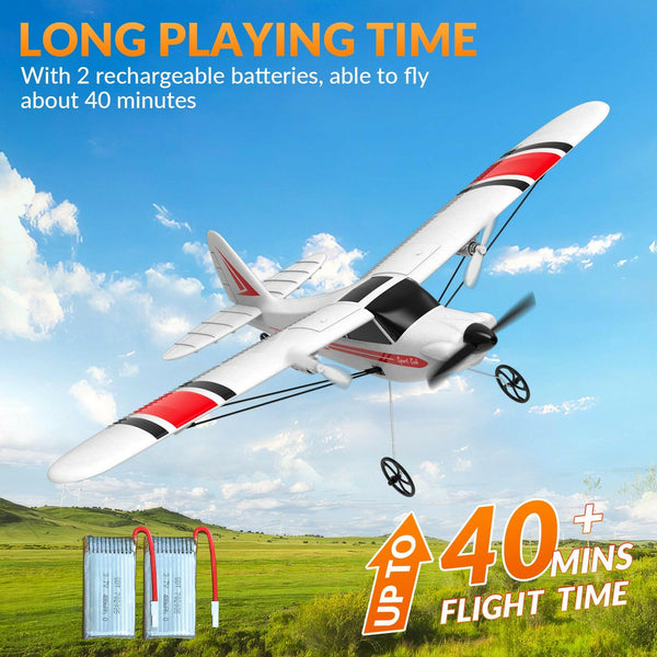 VOLANTEXRC Sport Cub RC Plane for Beginners Gyro 2CH Remote Control Airplane EXHOBBY Dealer.