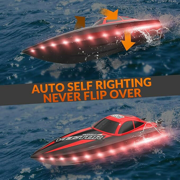 VOLANTEXRC RC Electric Boats 795-6 Red with Lights-EXHOBBY