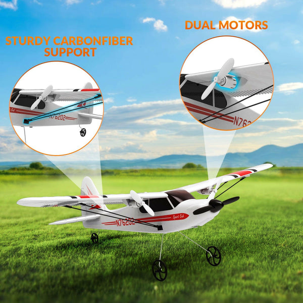 VOLANTEXRC Sport Cub RC Plane for Beginners Gyro 2CH Remote Control Airplane EXHOBBY Dealer.